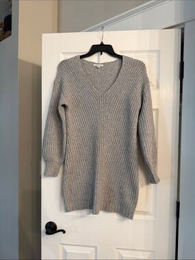 American Eagle Cozy V-Neck Knit Sweater Dress